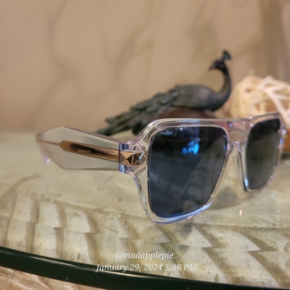 Tiffany & Co. TF4204 Sunglasses Square Clear Studded Luxury Designer MA#708 - Picture 5 of 17